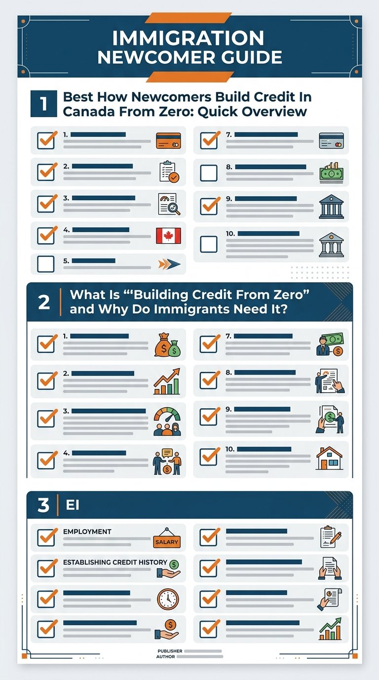 Checklist of documents a newcomer needs to start building credit in Canada
