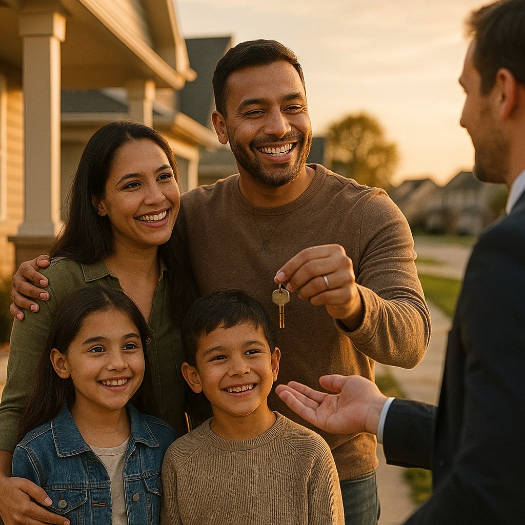 Immigrant family receiving keys to first home in North America 2026