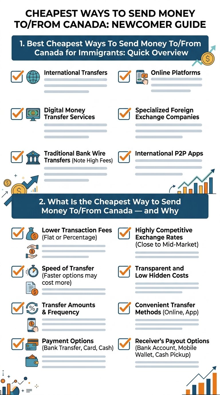 Step-by-step checklist: cheapest ways to send money to from canada guide for canada newcomers