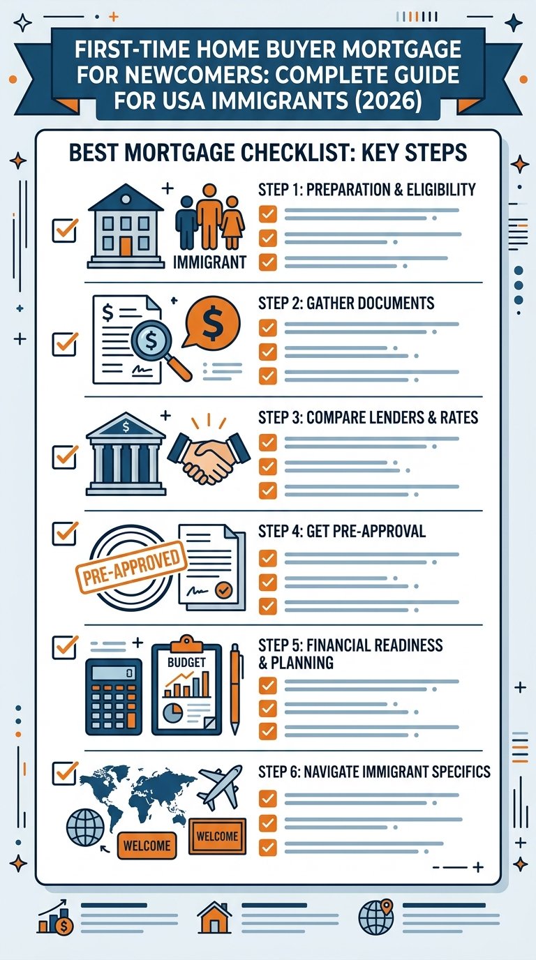 Step-by-step checklist: first-time home buyer mortgage for newcomers guide for usa newcomers