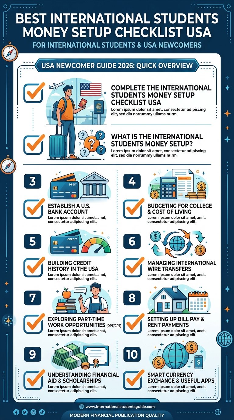 Step-by-step checklist: international students money setup checklist usa guide for usa newcomers