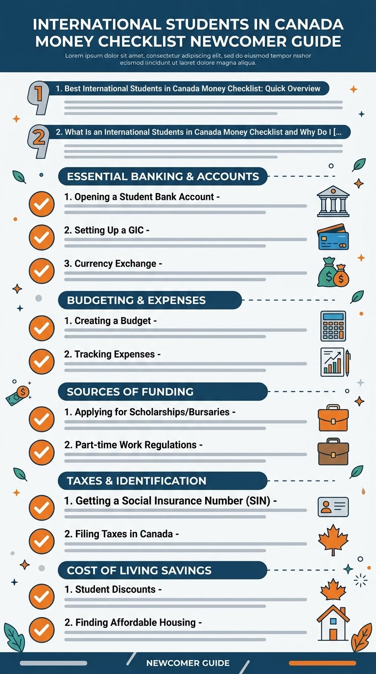 Step-by-step checklist: international students in canada money checklist guide for canada newcomers