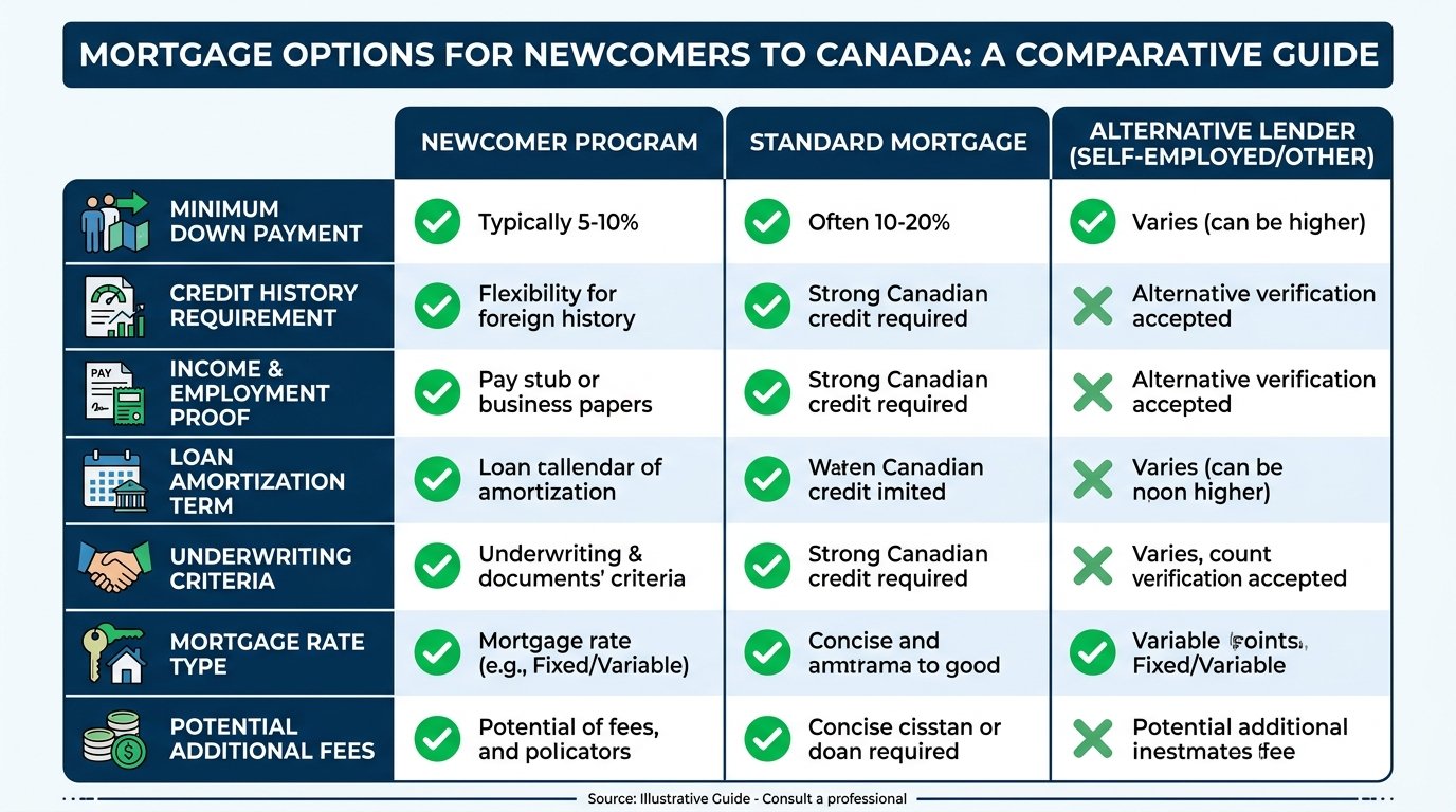 Comparison guide: mortgage for newcomers to canada options for newcomers