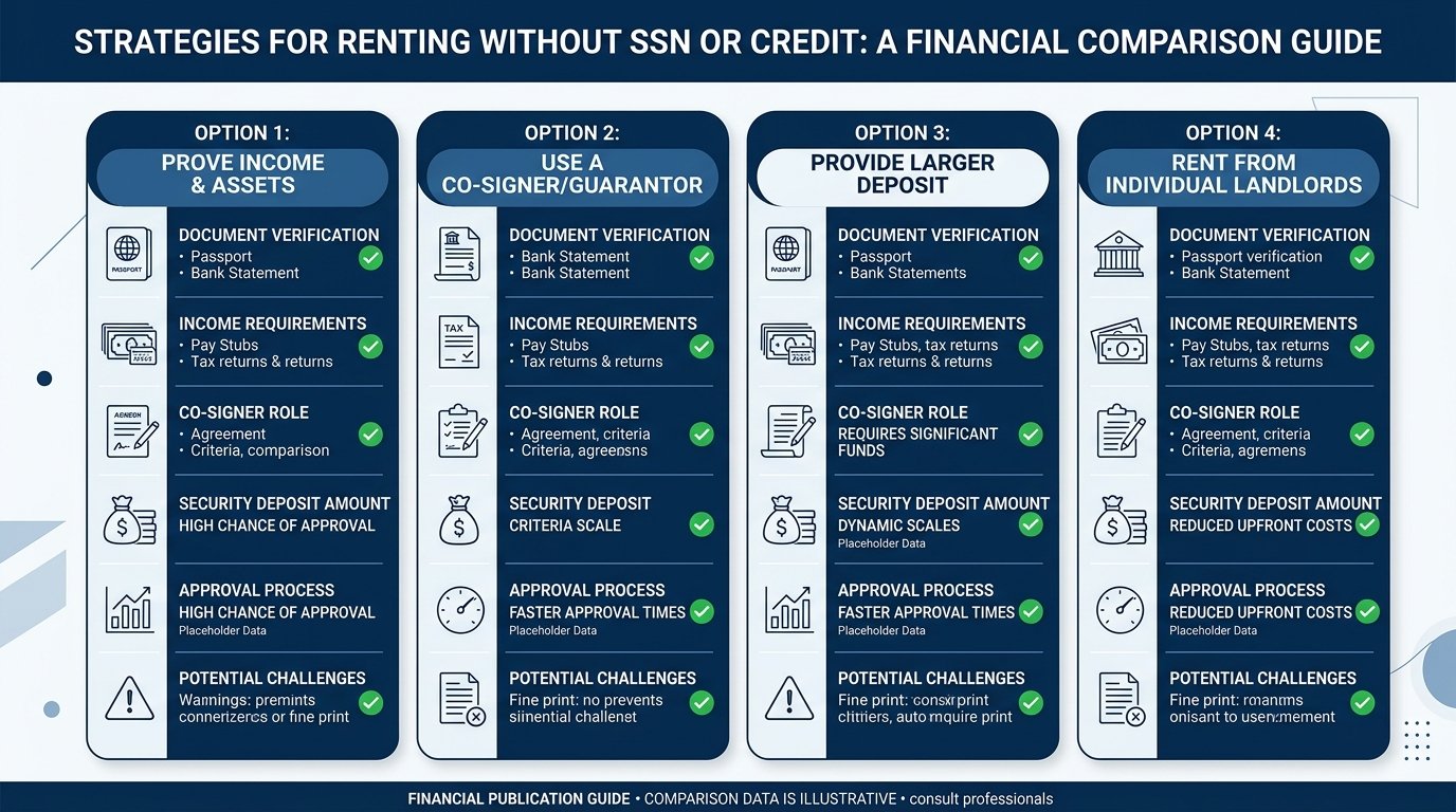 Comparison guide: how to rent an apartment without ssn or credit options for newcomers