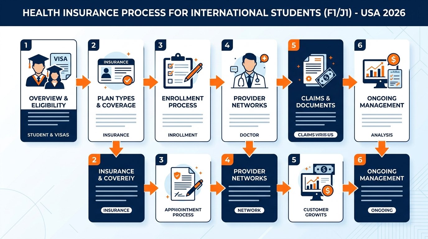 Step-by-step process for enrolling in health insurance as an international student