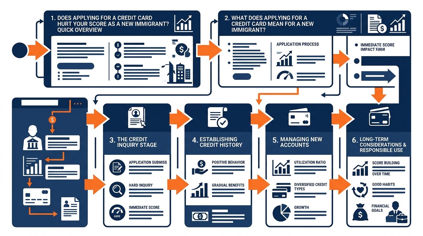 Does applying for a credit card hurt your score as a new immigrant -- process diagram for newcomers