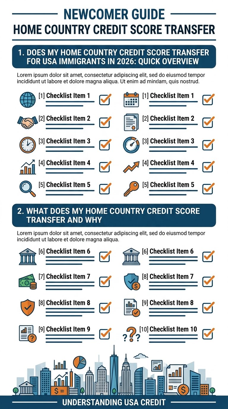 Does my home country credit score transfer -- step-by-step checklist for usa newcomers